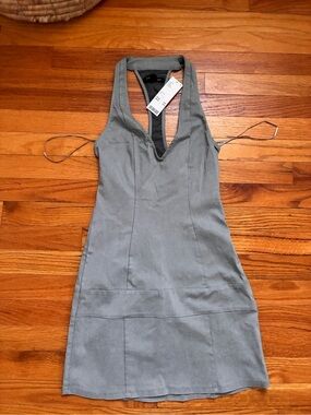 silence + noise Grey Halter Mini Dress